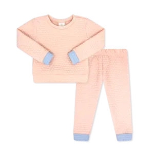 Quilted Sweatsuit - Paris Pink Quilted, Windy Blue Quilted