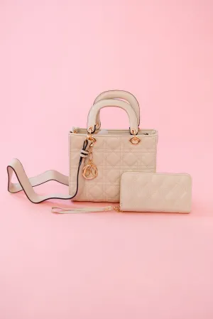 Quilted Top Handle 2 in 1 Satchel, VARIOUS