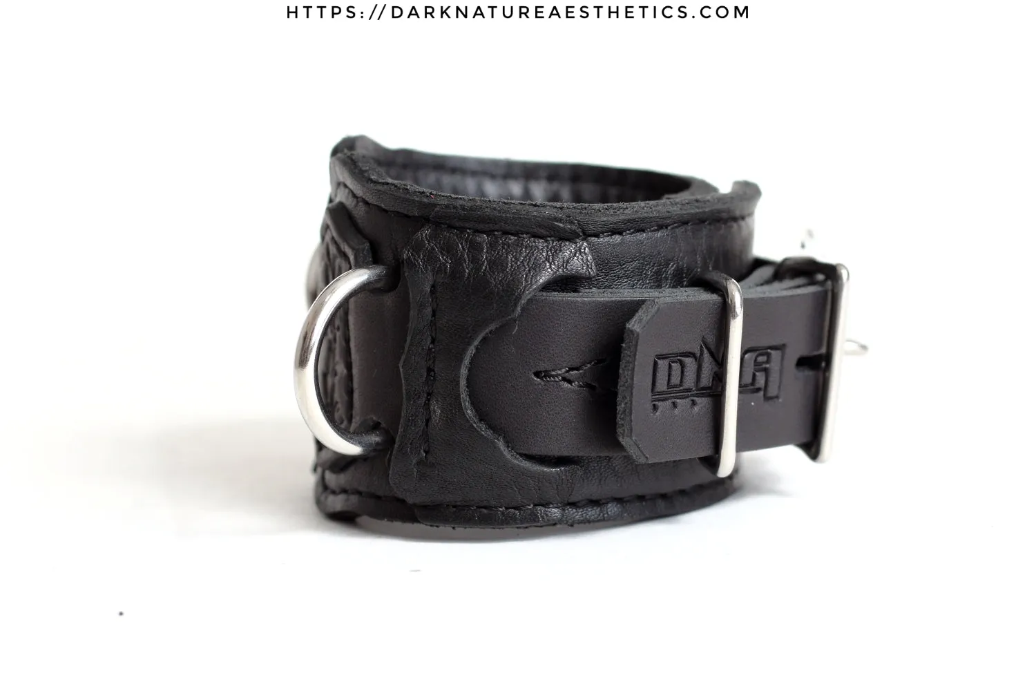 "Carnal Sins" BLACKout Locking Bondage Leather Wrist Cuffs