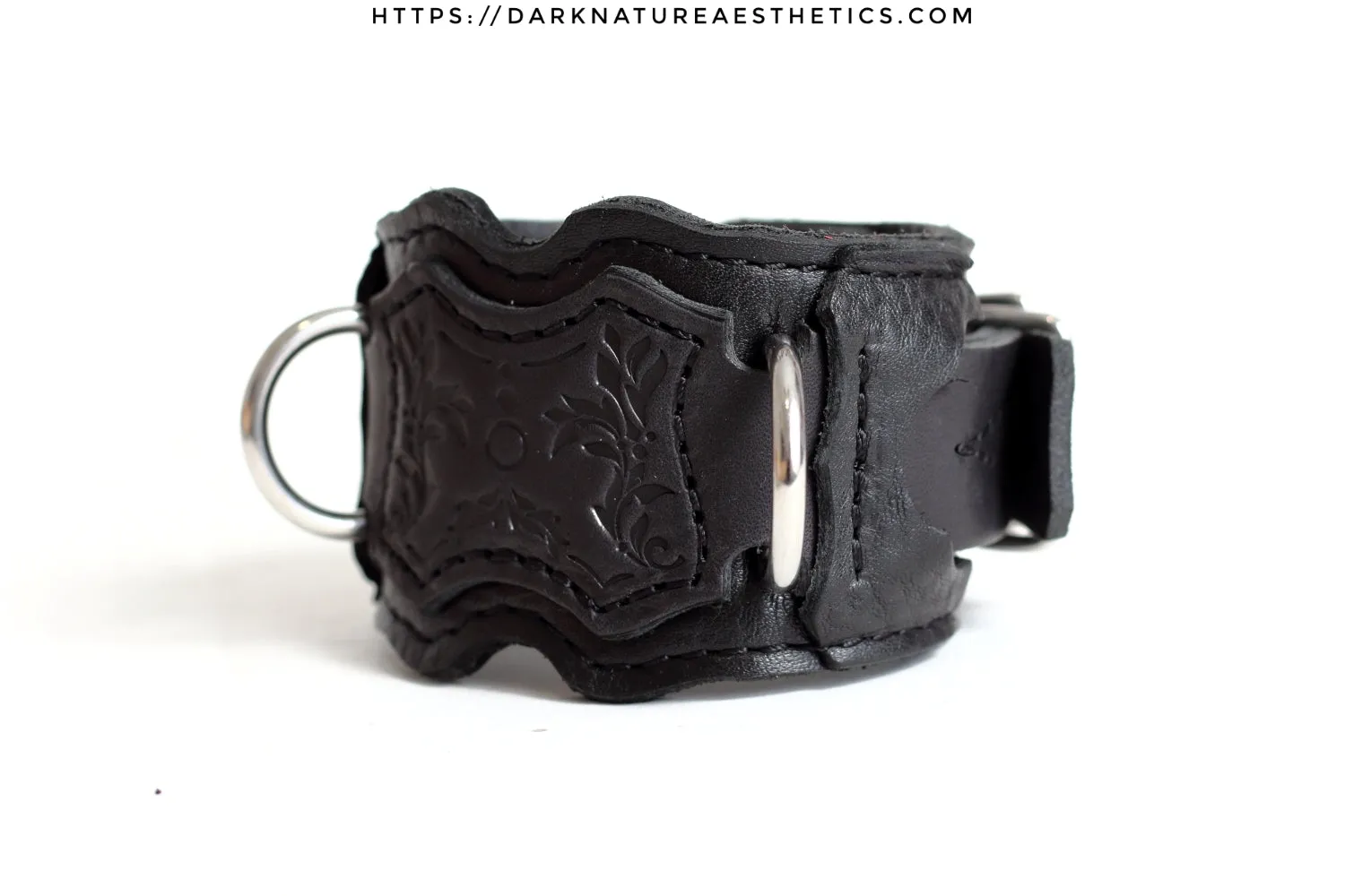 "Carnal Sins" BLACKout Locking Bondage Leather Wrist Cuffs