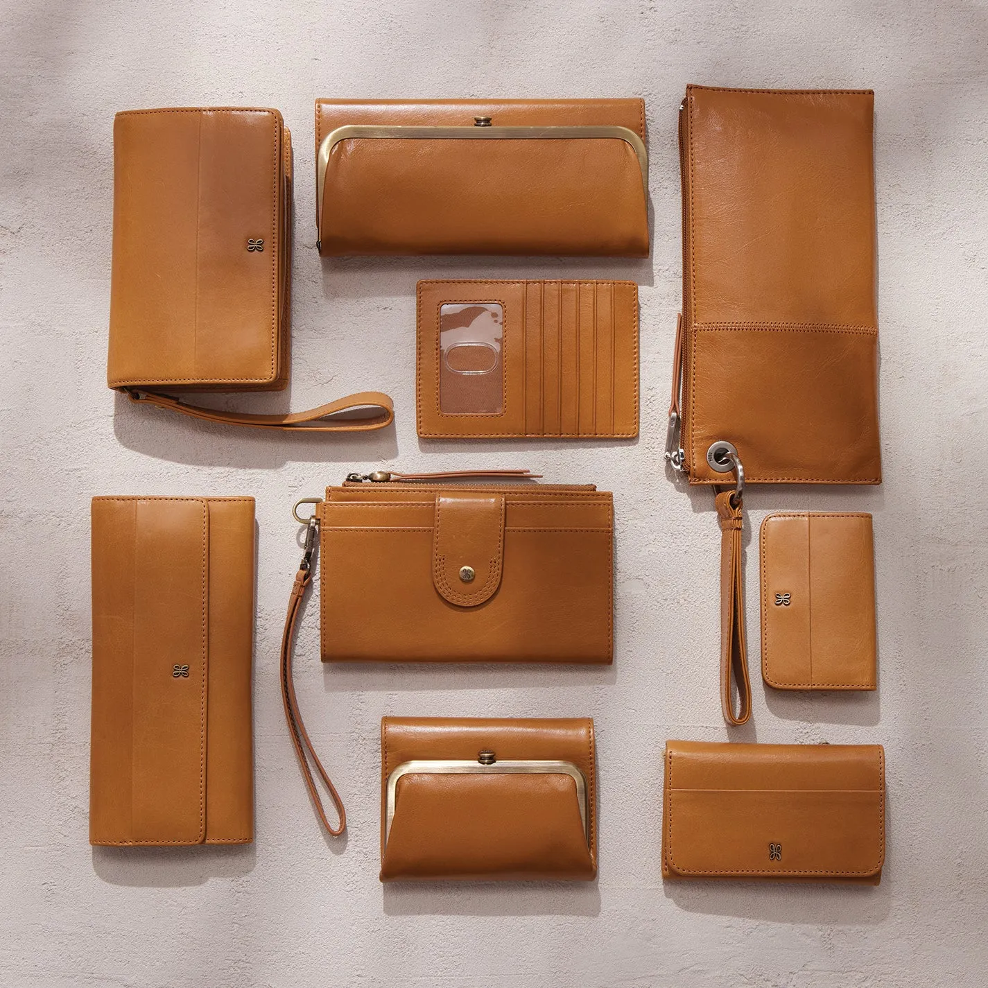 Rachel Continental Wallet In Polished Leather - Natural
