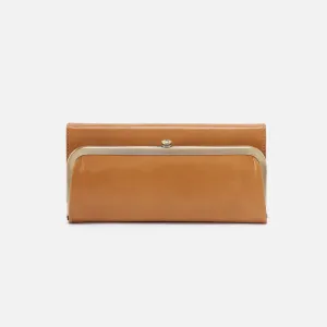Rachel Continental Wallet In Polished Leather - Natural