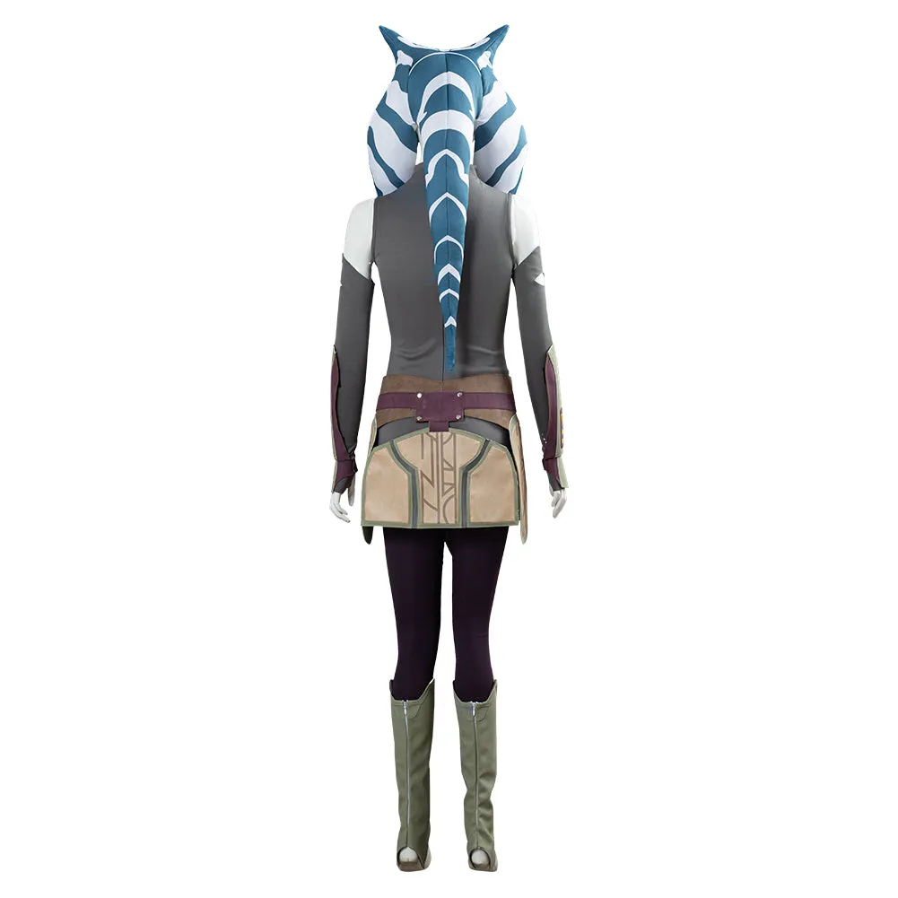 Rebels Ahsoka Tano Women Dress Outfit Cosplay Costume Halloween Carnival Costume