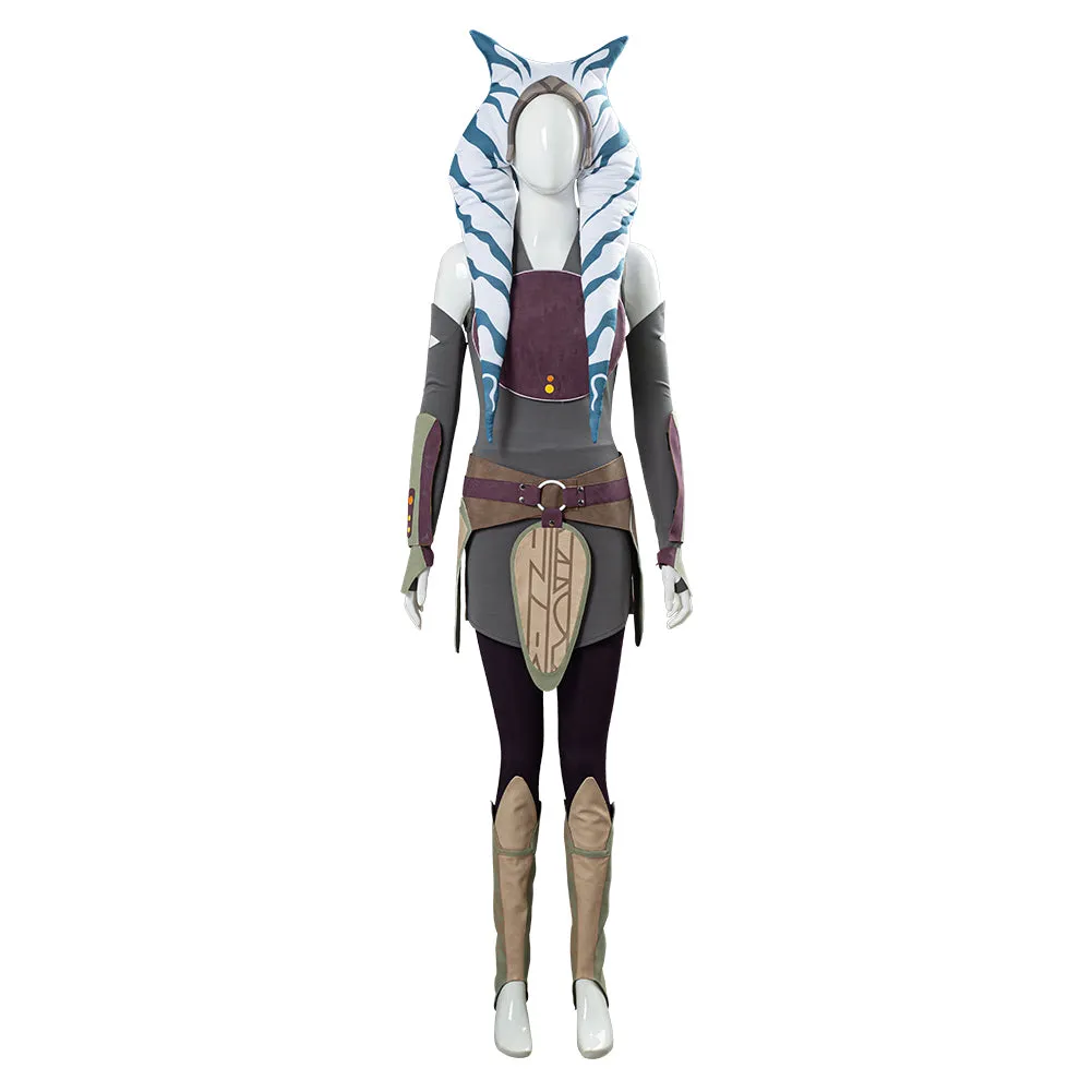 Rebels Ahsoka Tano Women Dress Outfit Cosplay Costume Halloween Carnival Costume