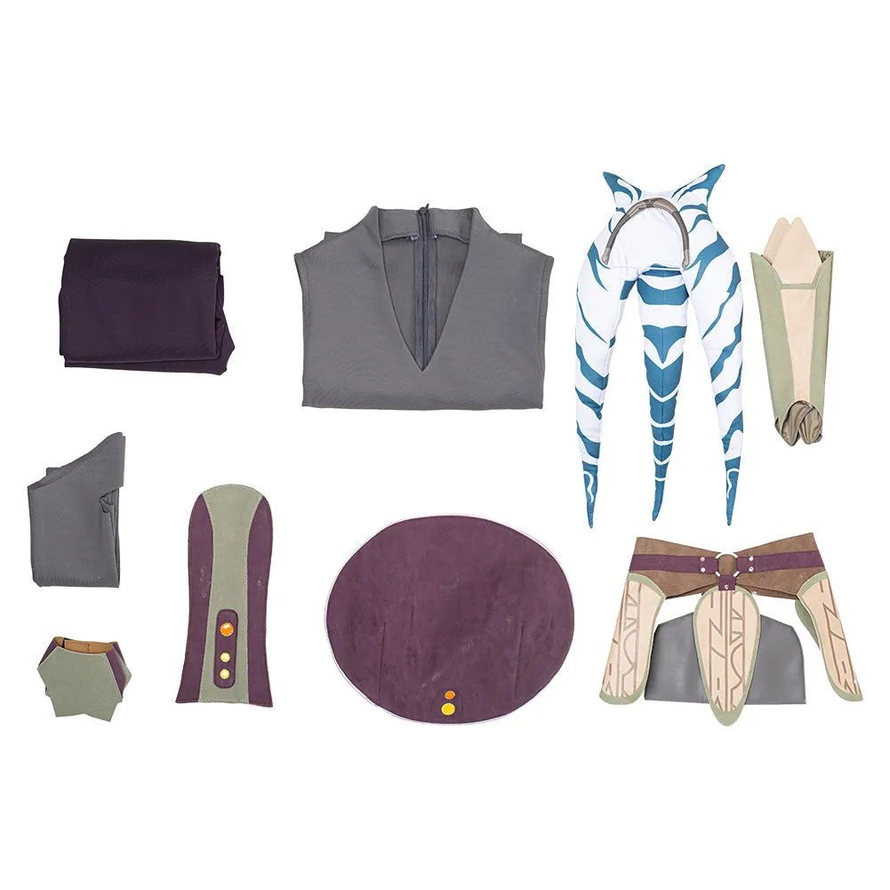 Rebels Ahsoka Tano Women Dress Outfit Cosplay Costume Halloween Carnival Costume
