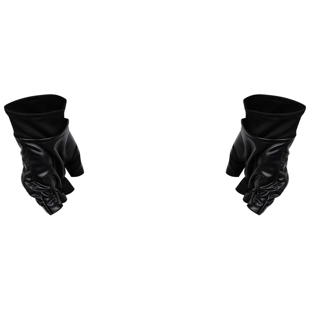 Resident Evil 4 Remake Leon Scott Kennedy Cosplay Black Leather Gloves Halloween Carnival Costume Accessories