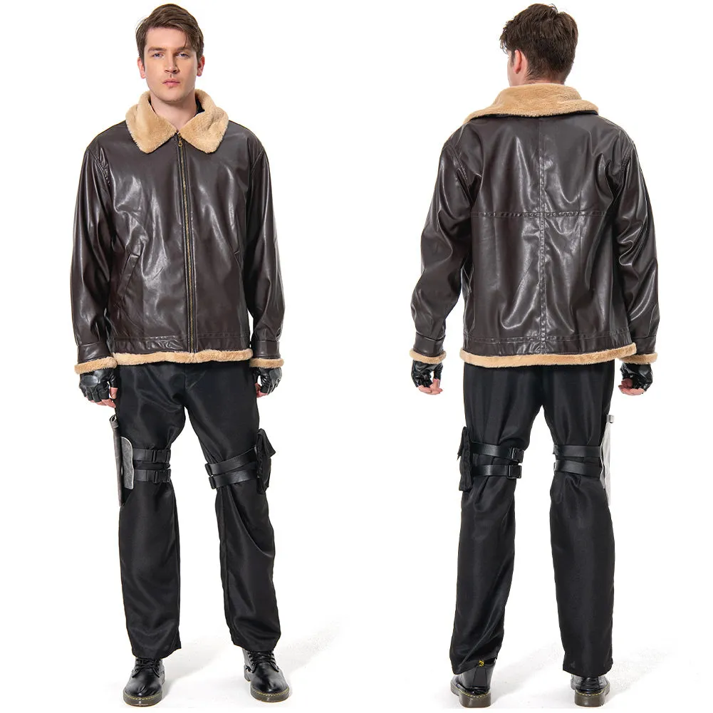 Resident Evil 4 Remake - Leon S.Kennedy Cosplay Costume Coat Pants Gloves Outfits Halloween Carnival Suit