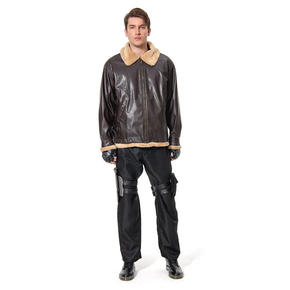 Resident Evil 4 Remake - Leon S.Kennedy Cosplay Costume Coat Pants Gloves Outfits Halloween Carnival Suit