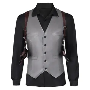 Resident Evil 4 Remake Wesker Secret Service Agent Suit Cosplay Costume Outfits