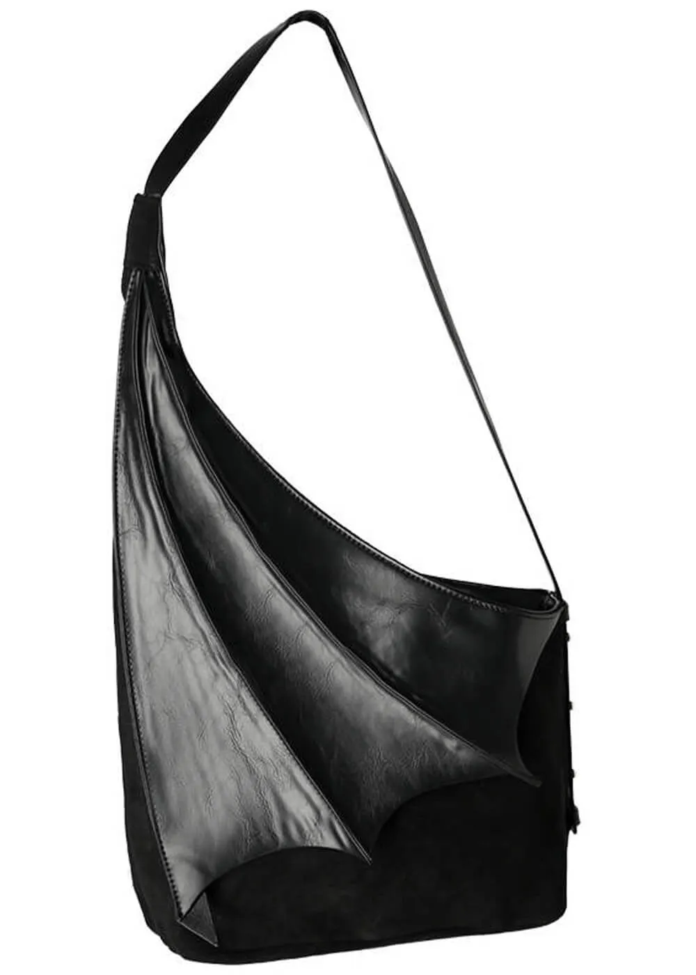 Restyle Bat Winged Hobo Shoulderbag Black