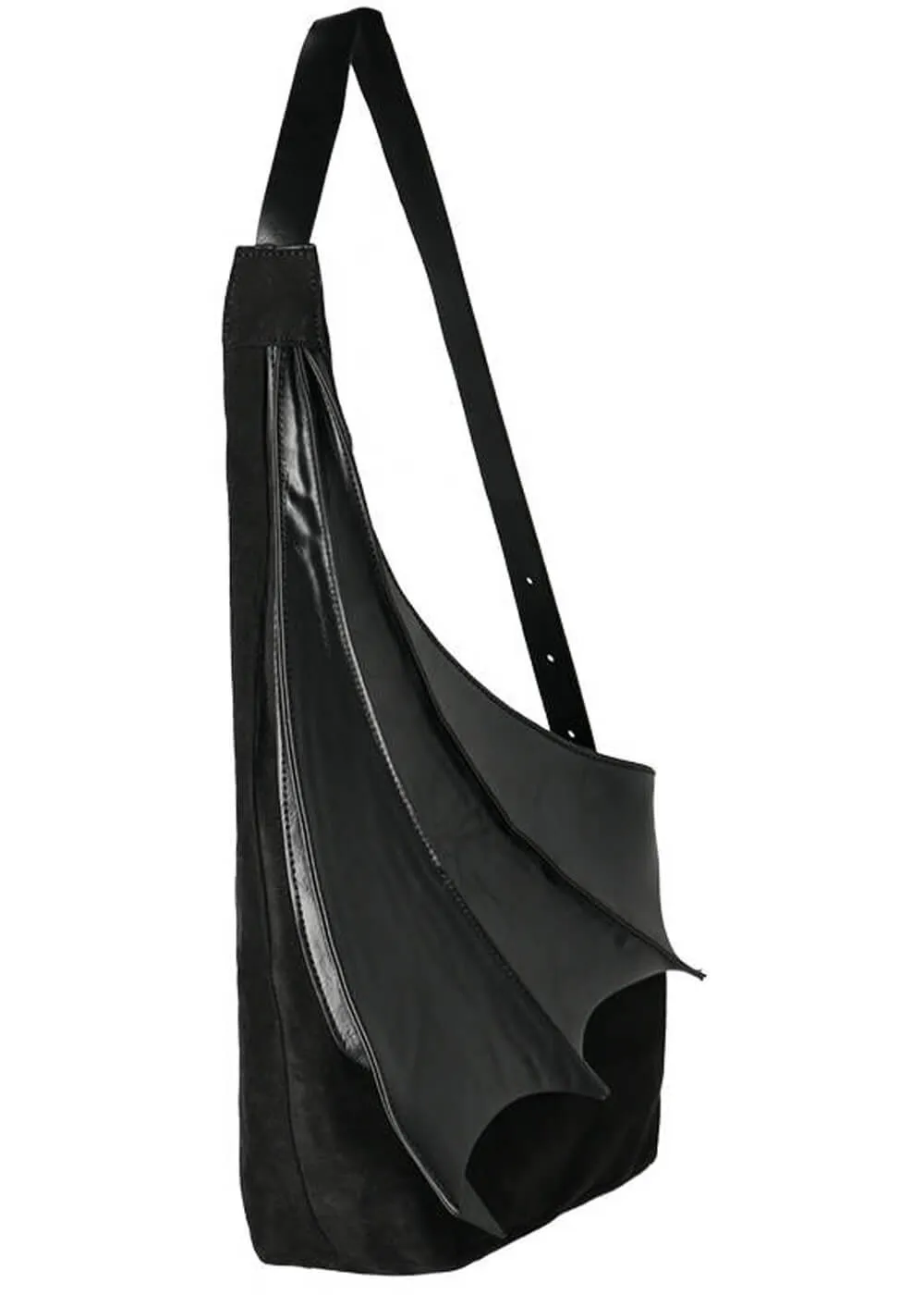 Restyle Bat Winged Hobo Shoulderbag Black