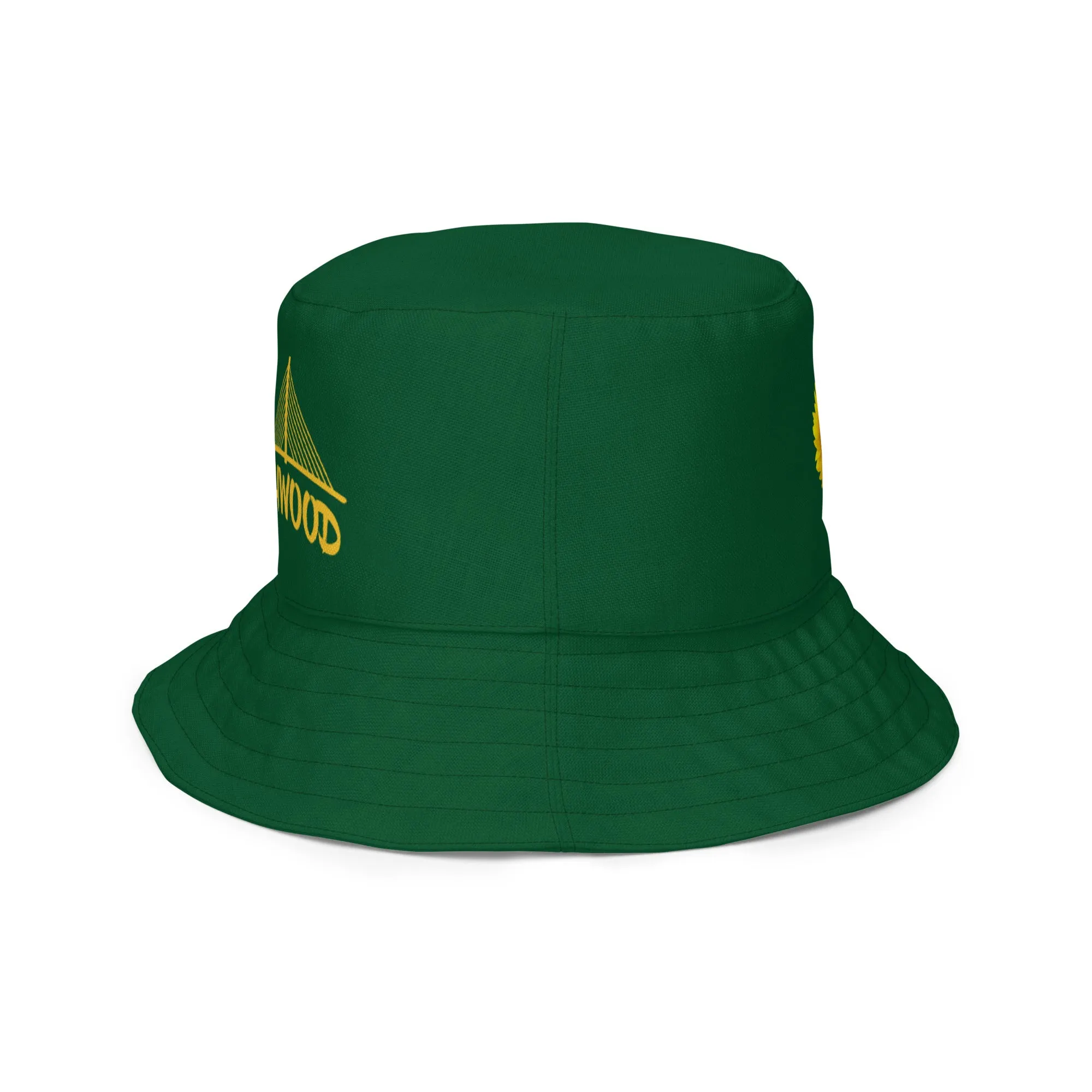 Reversible bucket hat Green Sunflower