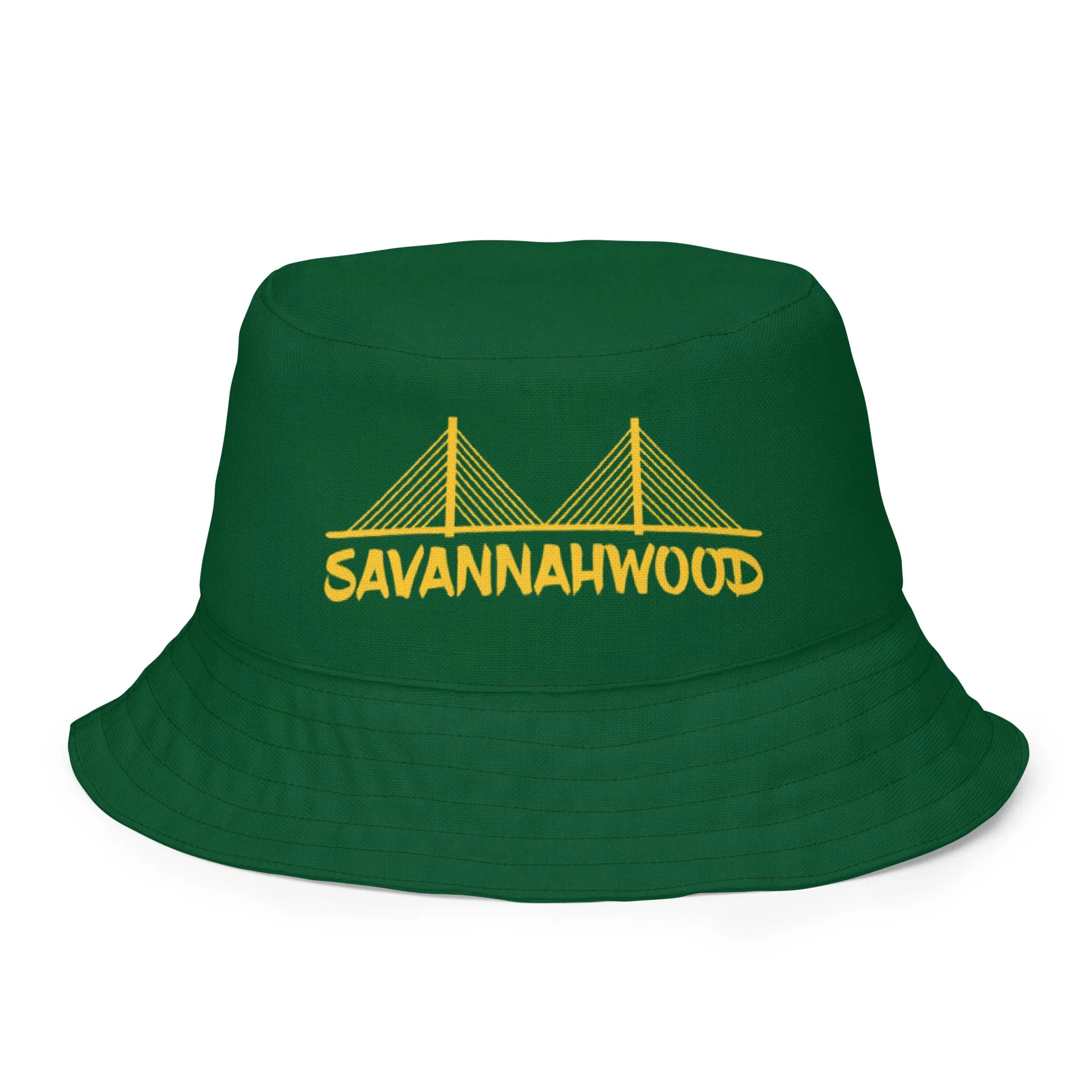 Reversible bucket hat Green Sunflower