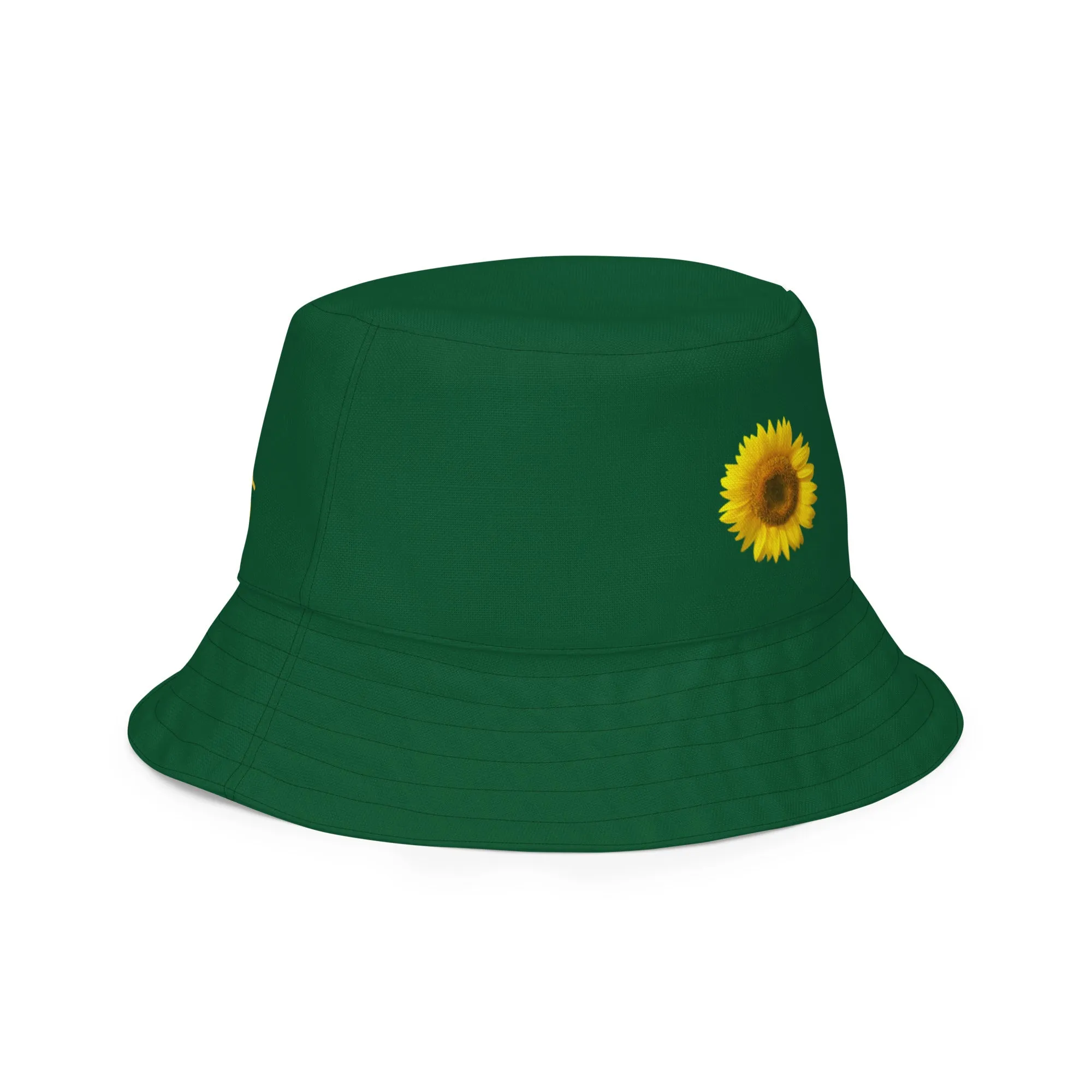 Reversible bucket hat Green Sunflower