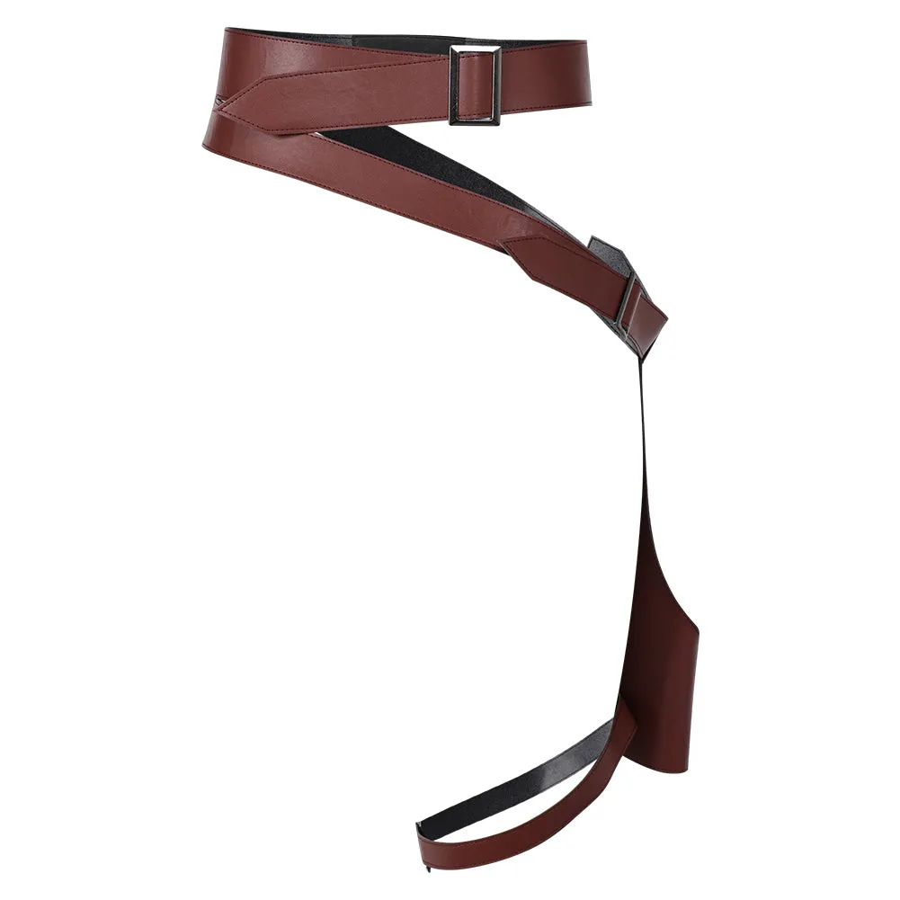 Rey Skywalker Movie Character Composite Leather Belt Gun Pouch Cosplay Costume Outfits Halloween Carnival Suit