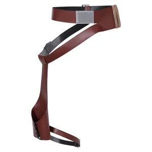 Rey Skywalker Movie Character Composite Leather Belt Gun Pouch Cosplay Costume Outfits Halloween Carnival Suit