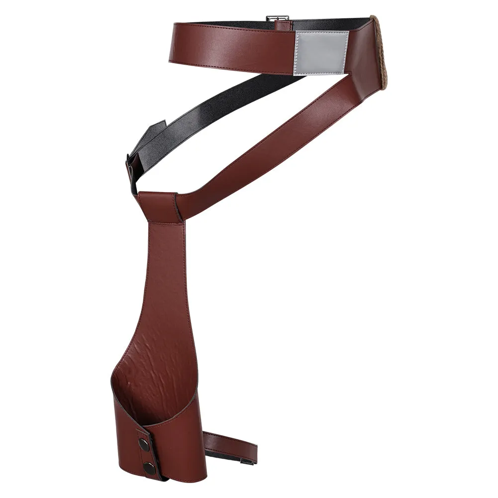 Rey Skywalker Movie Character Composite Leather Belt Gun Pouch Cosplay Costume Outfits Halloween Carnival Suit