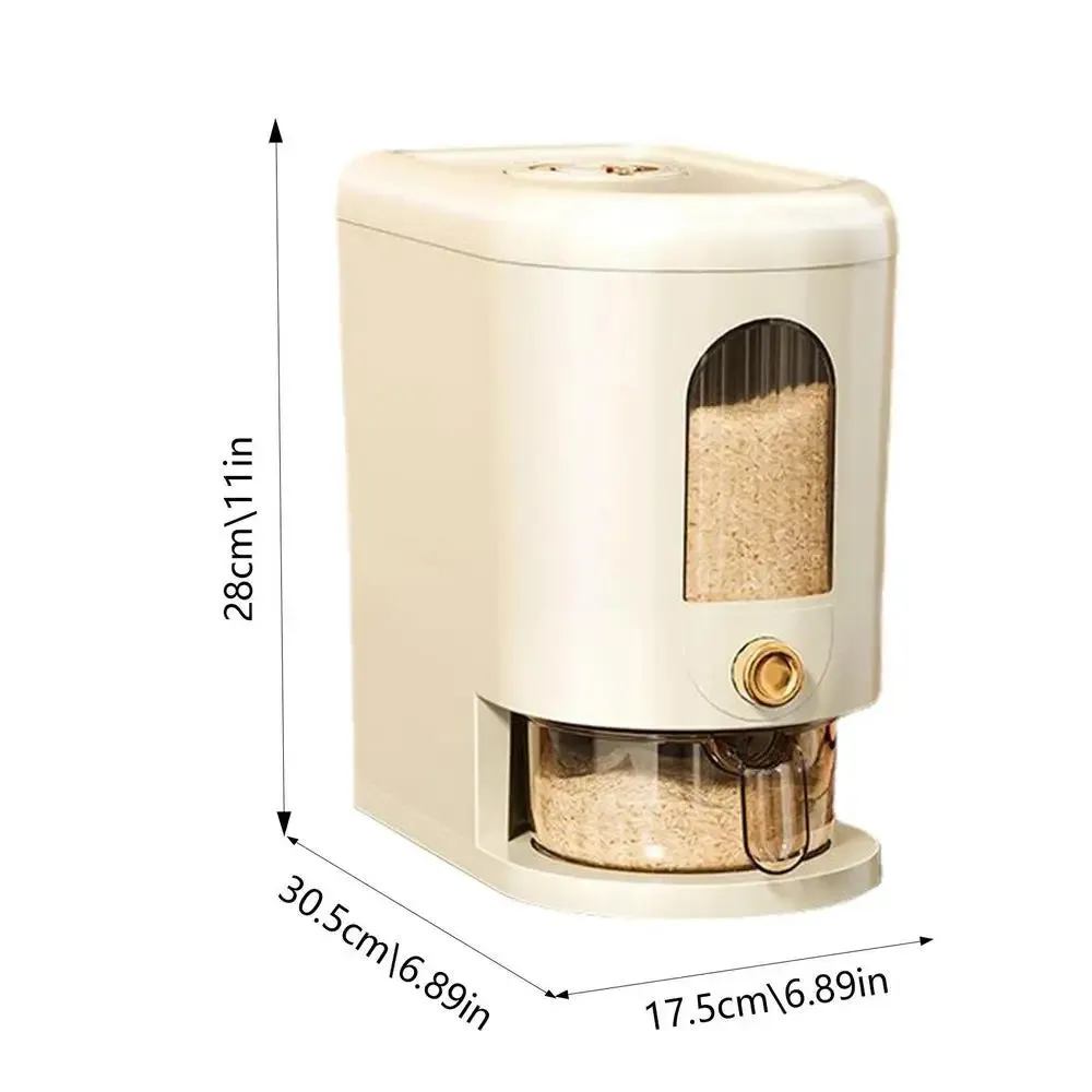 Rice Storage Bucket Sealed Jar Kitchen rice storage container 10kg With Lid rice dispenser Holder Dispenser For cereal dispenser