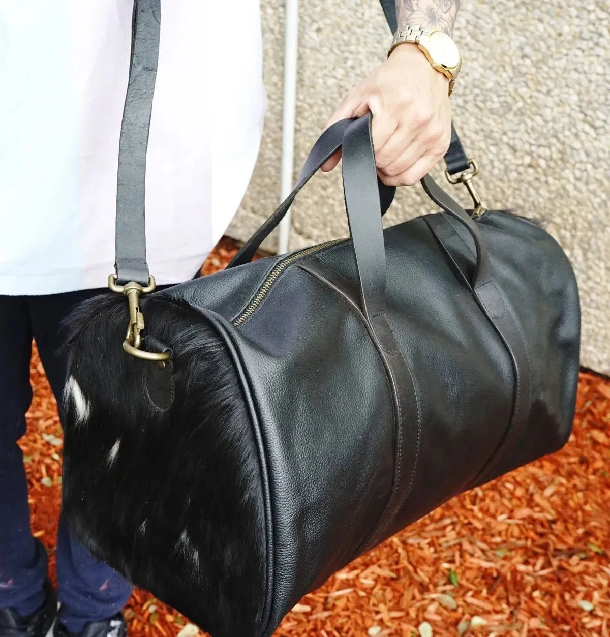 RODEO Daily Duffel cowhide leather Bag