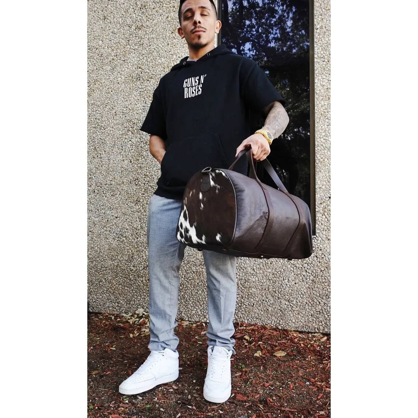 RODEO Daily Duffel cowhide leather Bag