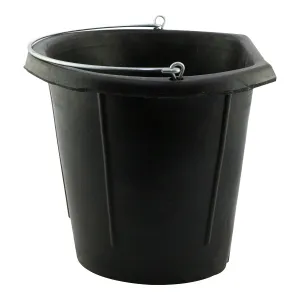 Rubber Flat Back Bucket 12 Litre