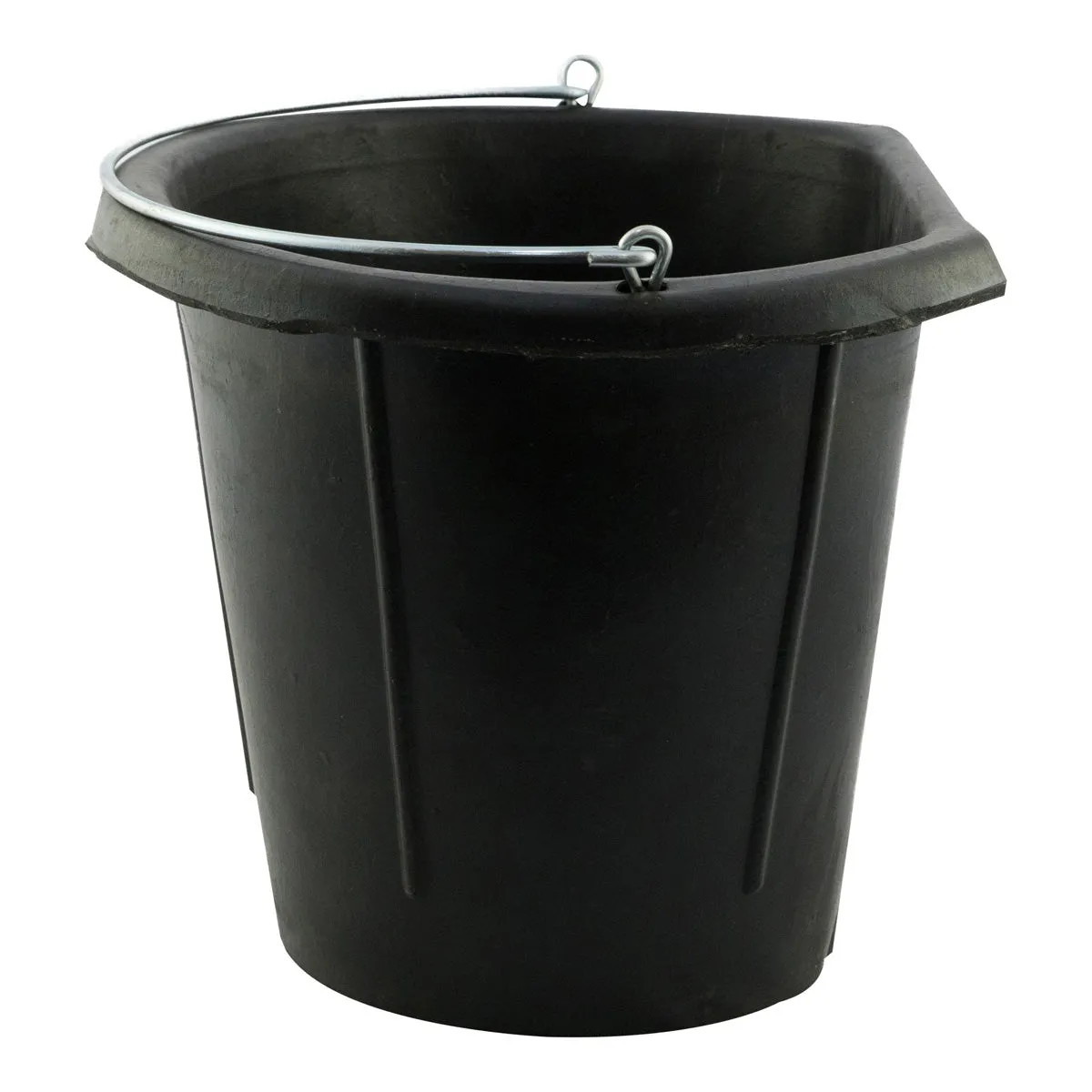 Rubber Flat Back Bucket 12 Litre