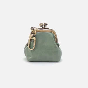 Run Frame Pouch In Polished Leather - Jade