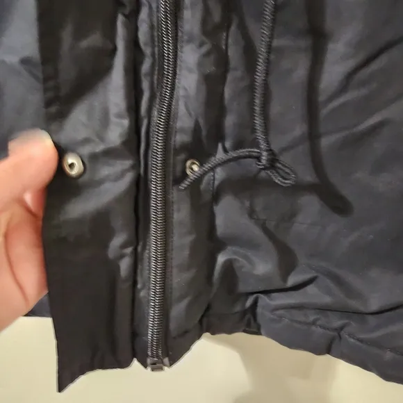 RVCA womens small size 8 winter coat 2 toned hooded jacket quilted