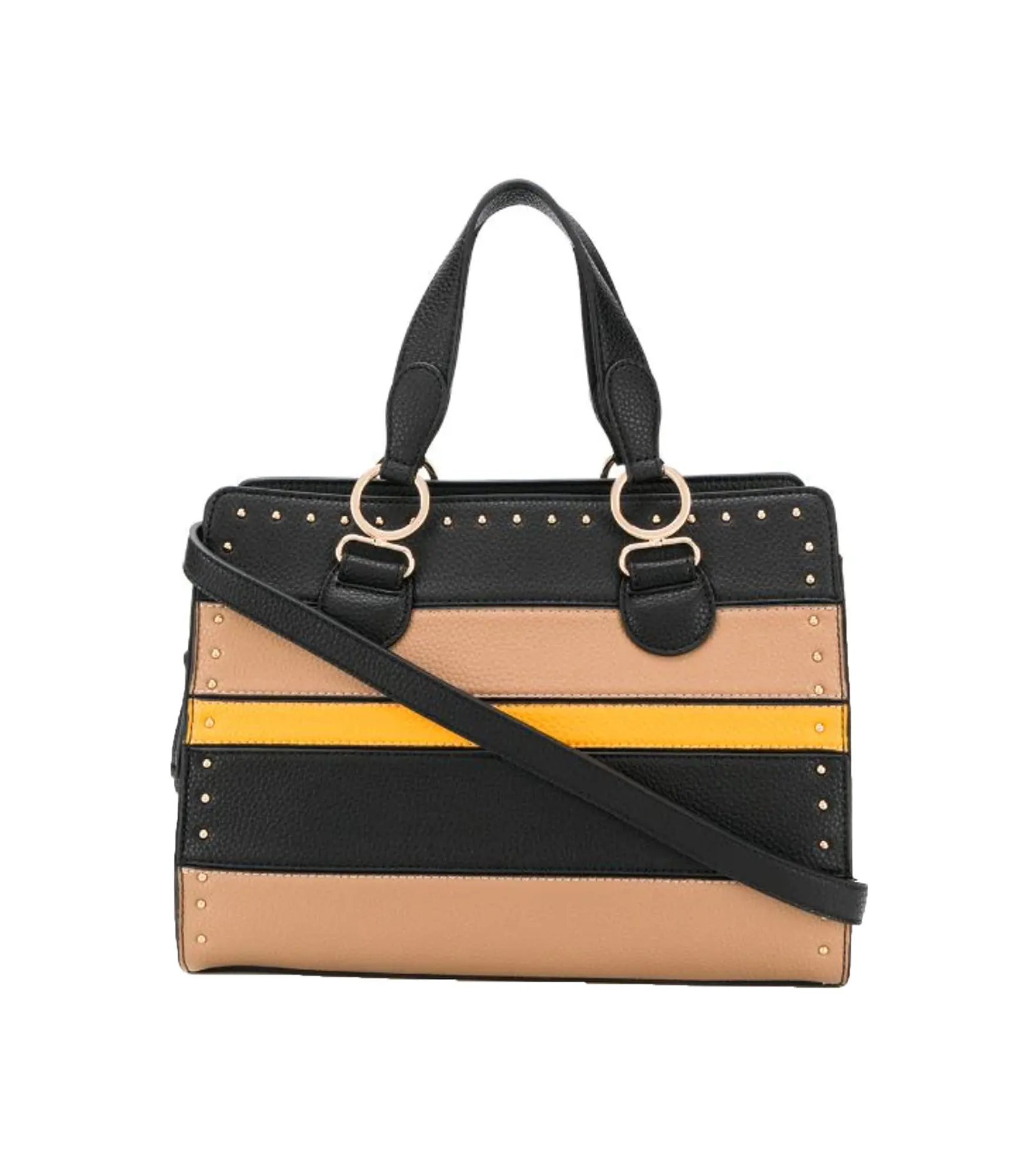 S Satchel - Nero/Mais/Nuez