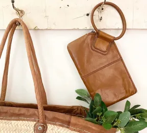 Sable Hobo Wristlet in Truffle