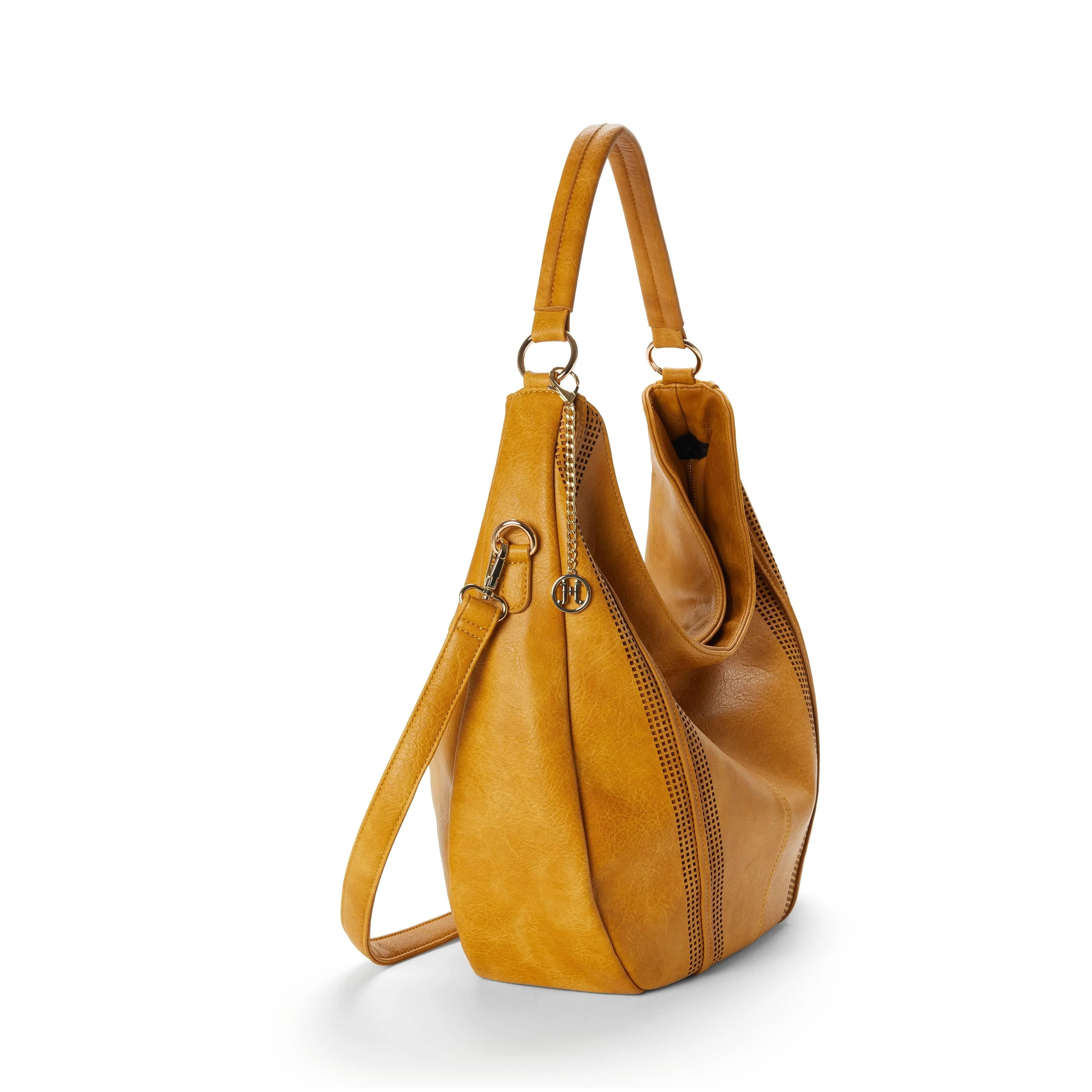 Savannah Vegan Leather Perforated Hobo | Multiple Colours