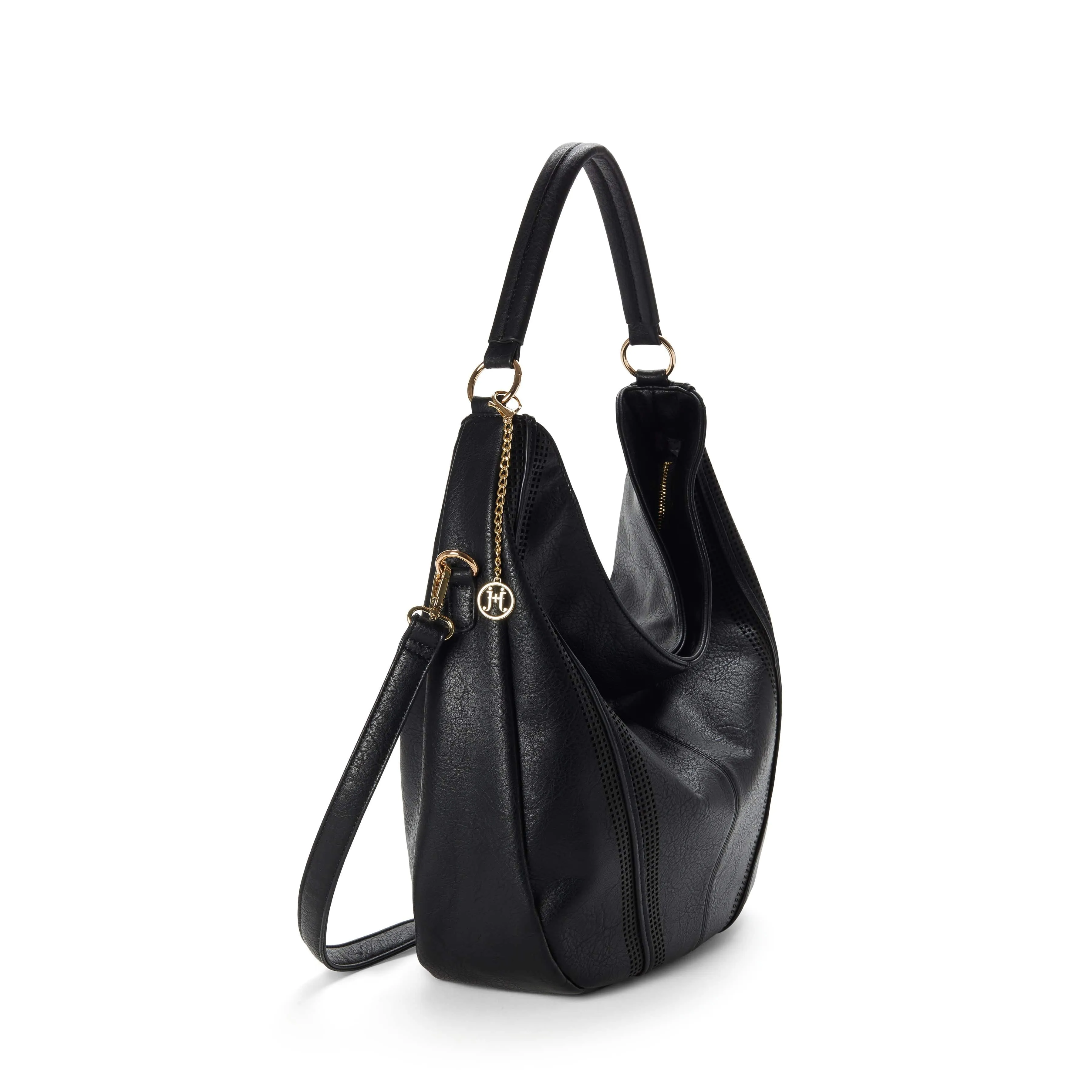 Savannah Vegan Leather Perforated Hobo | Multiple Colours