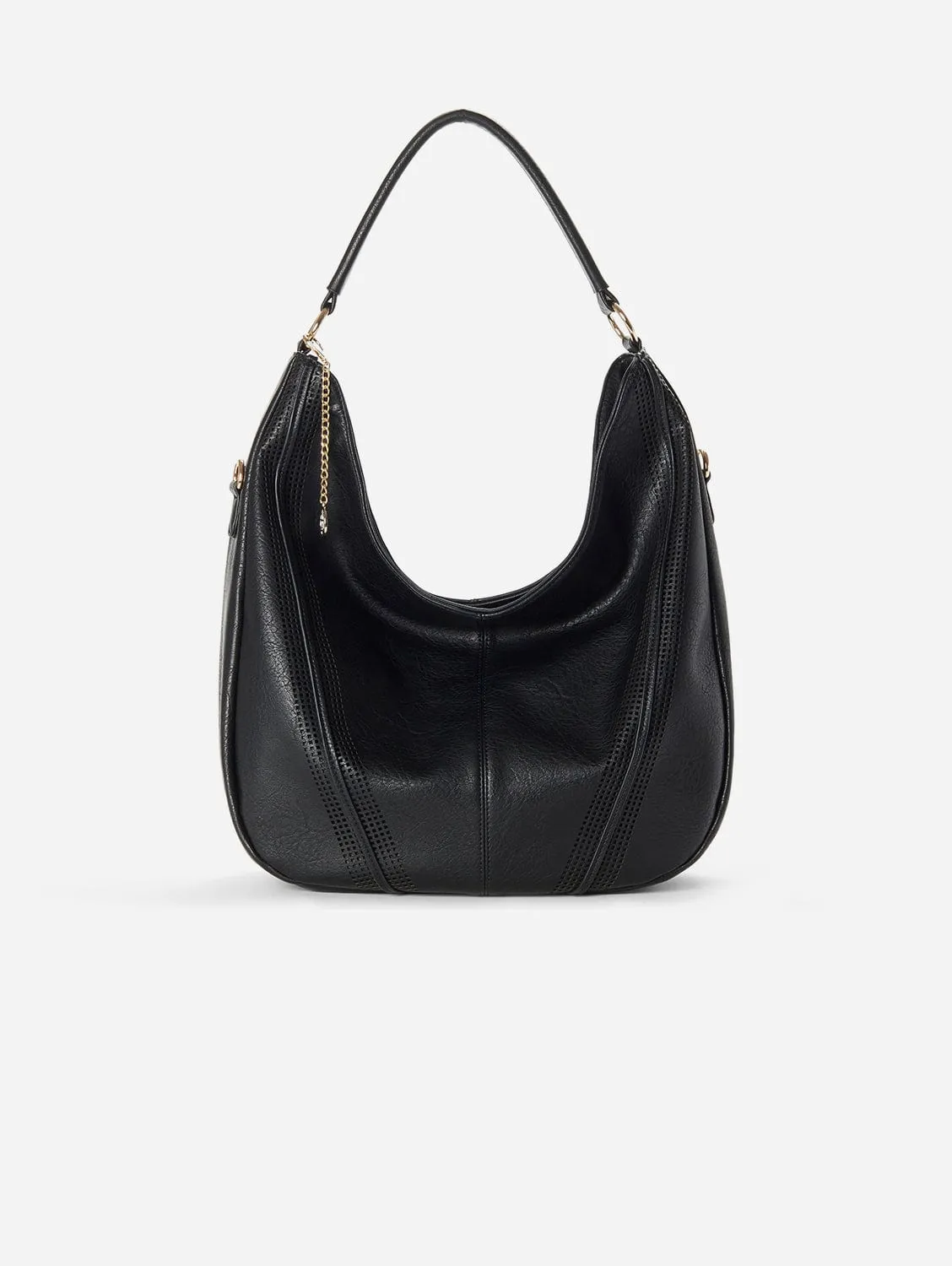 Savannah Vegan Leather Perforated Hobo | Multiple Colours