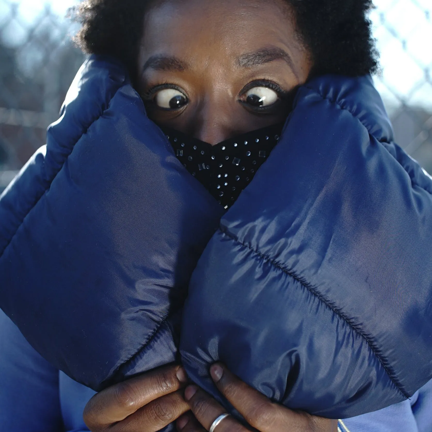 SCARF: Googly Eye cru Comforter Scarf