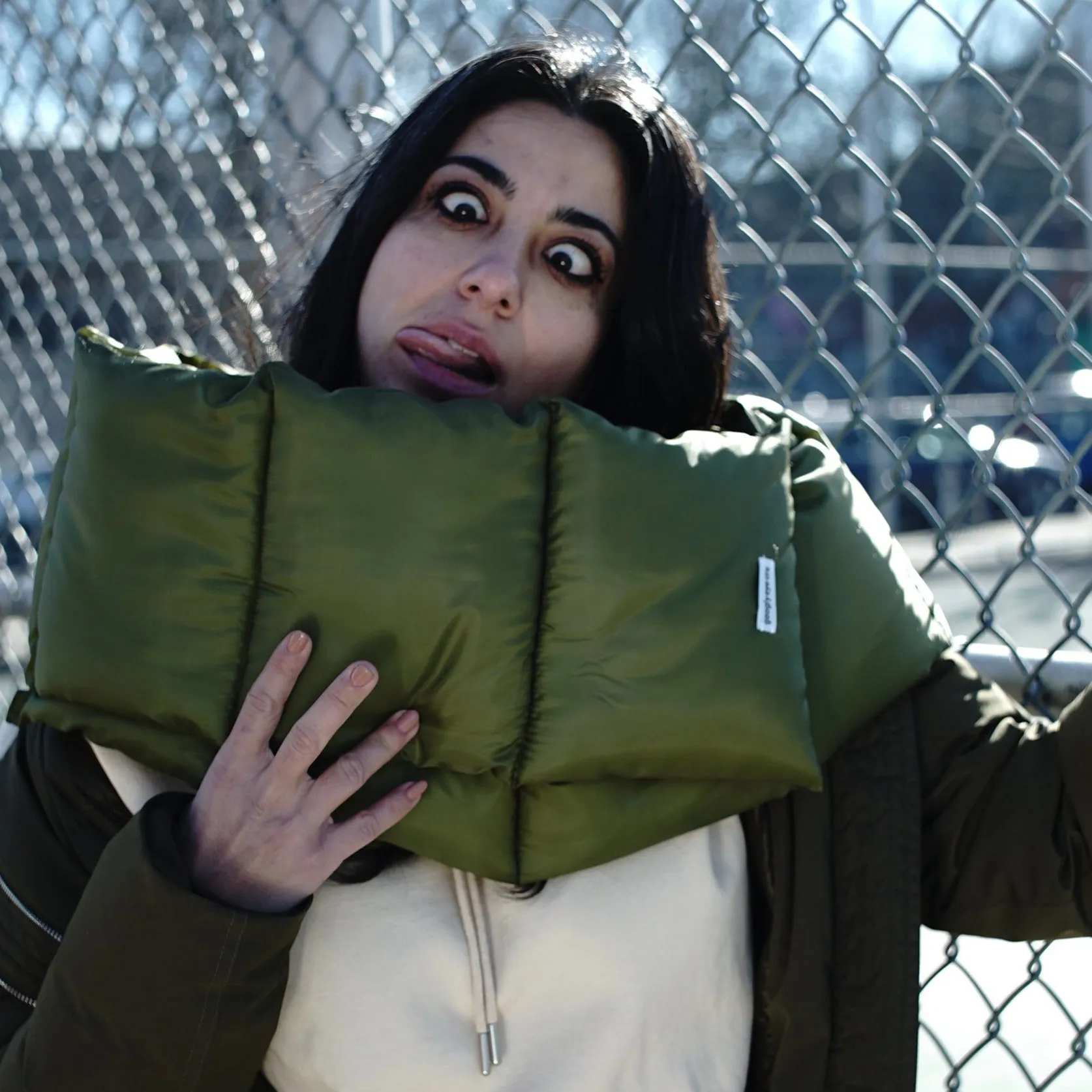 SCARF: Googly Eye cru Comforter Scarf