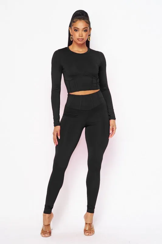 Sexy Long Sleeve Legging Set