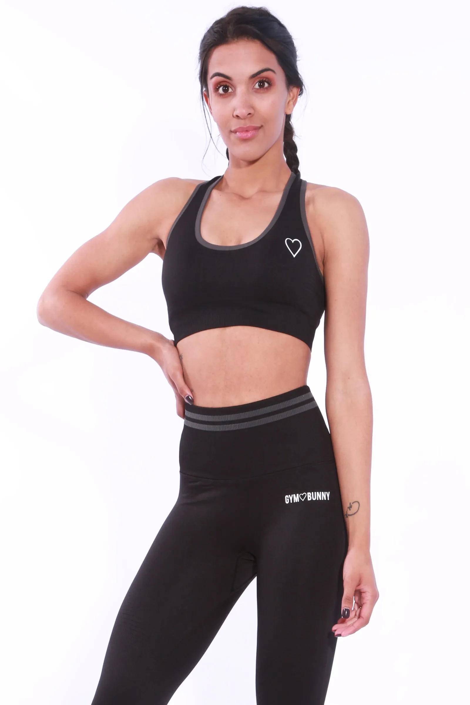 Shapewear GymBunny Seamless padded bra top - Black