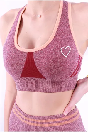 Shapewear GymBunny Seamless padded bra top - Burgundy