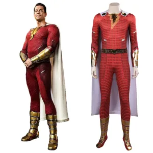 Shazam! Fury of the Gods Shazam Cosplay Costume Outfits Halloween Carnival Suit Shazam