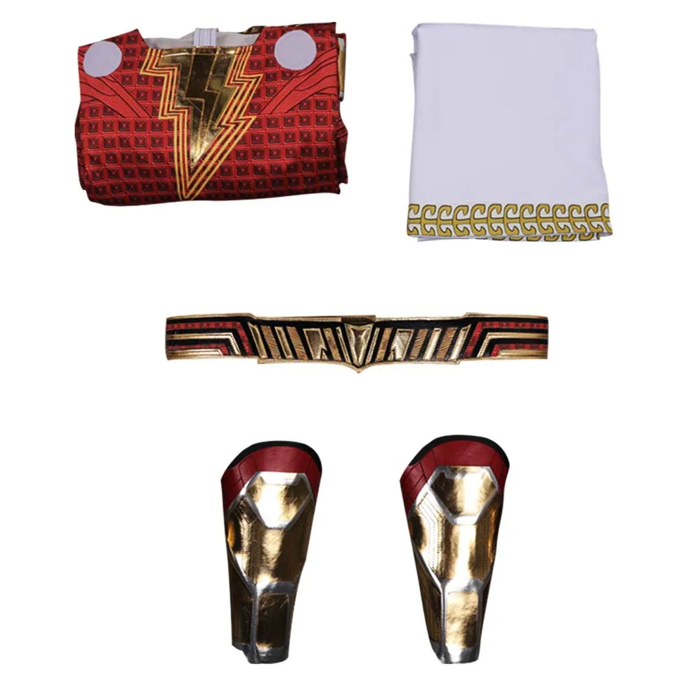Shazam! Fury of the Gods Shazam Cosplay Costume Outfits Halloween Carnival Suit Shazam