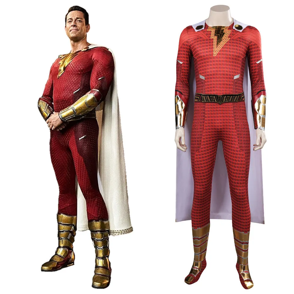 Shazam! Fury of the Gods Shazam Cosplay Costume Outfits Halloween Carnival Suit Shazam