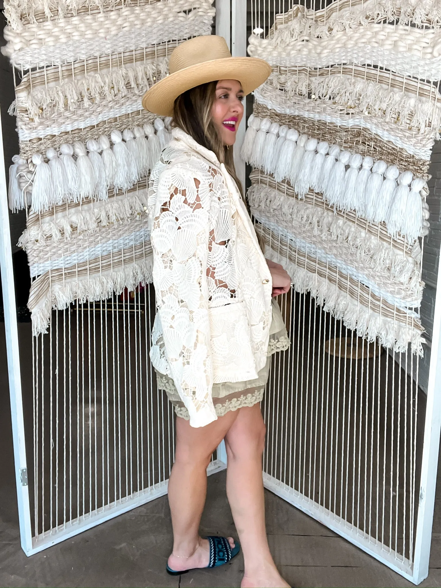 Shell Lightweight Lace Blazer