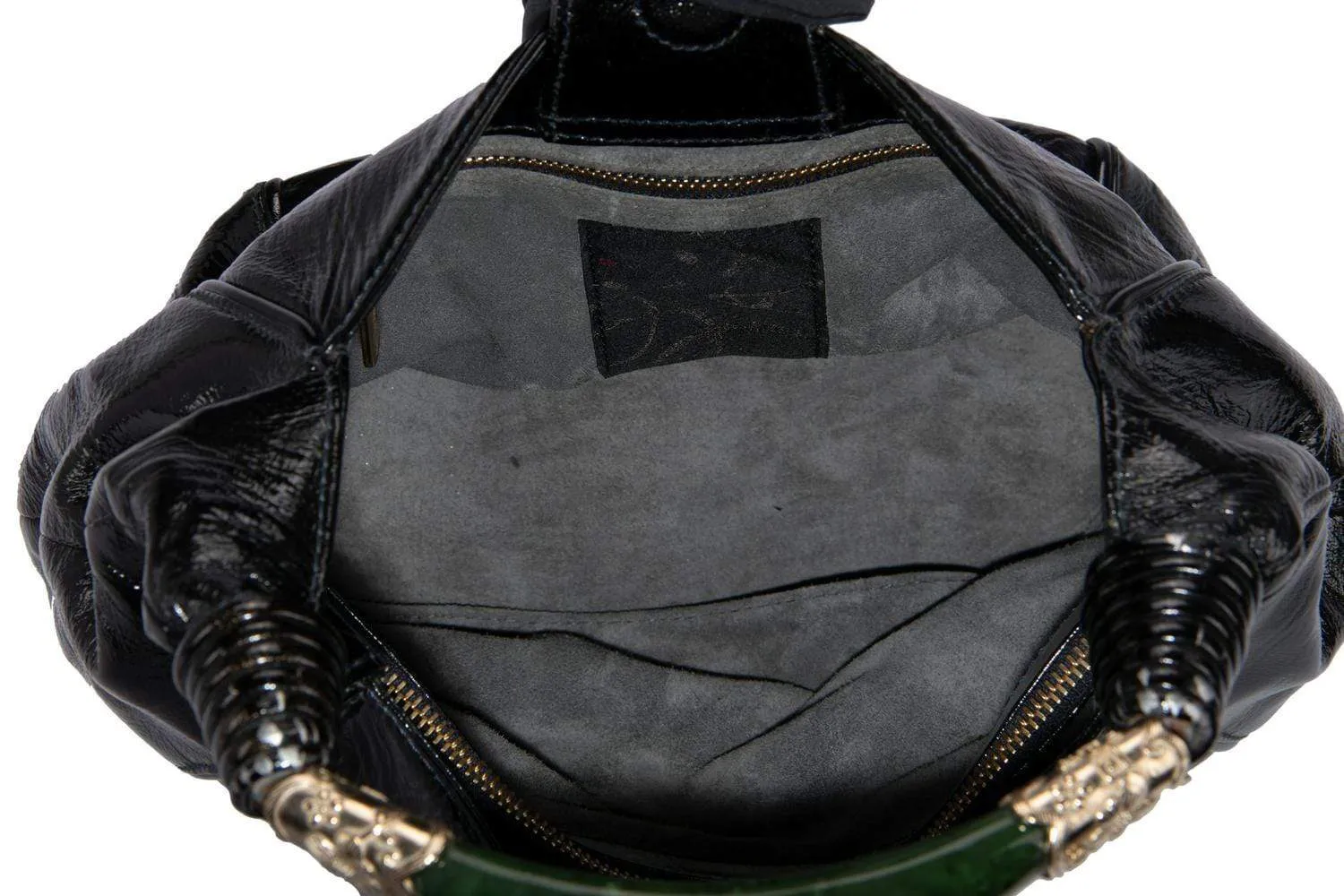 SHIATZY CHEN HOBO BAG BLACK PATENT