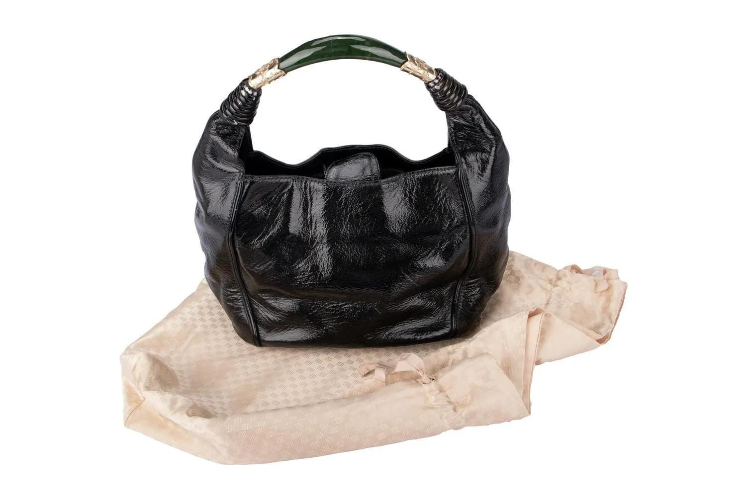 SHIATZY CHEN HOBO BAG BLACK PATENT