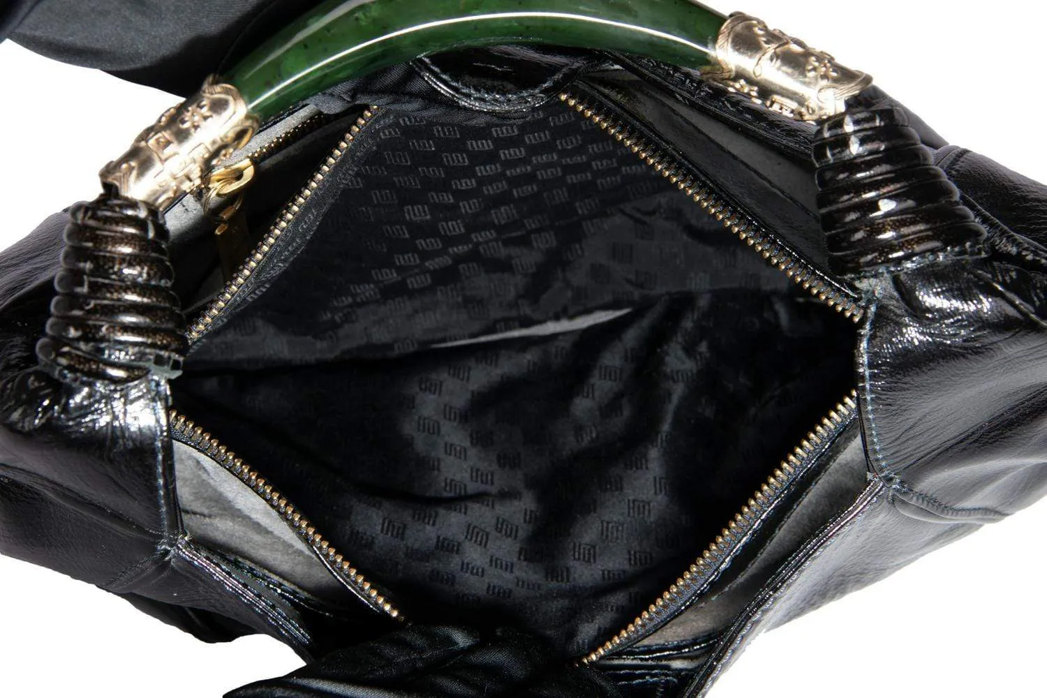SHIATZY CHEN HOBO BAG BLACK PATENT
