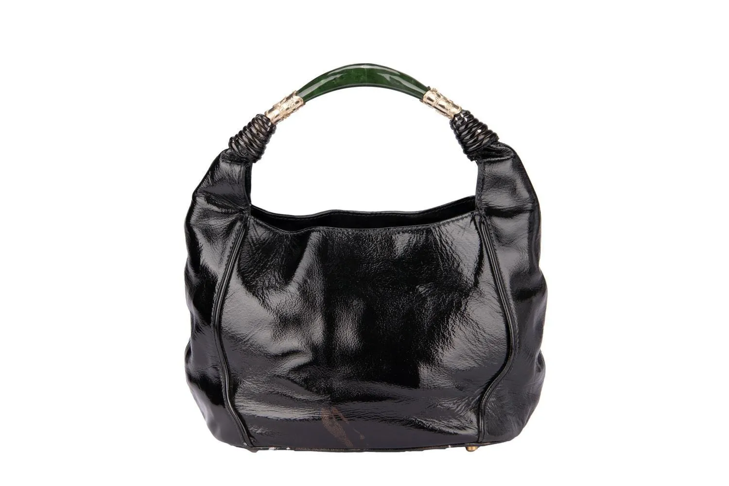 SHIATZY CHEN HOBO BAG BLACK PATENT