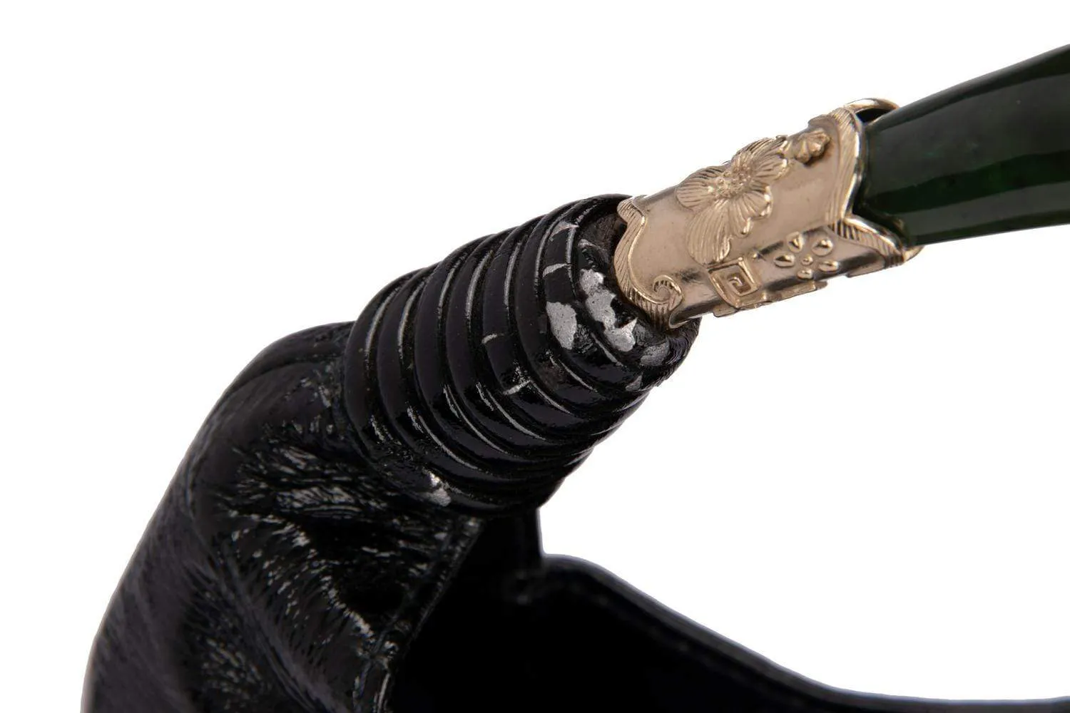 SHIATZY CHEN HOBO BAG BLACK PATENT
