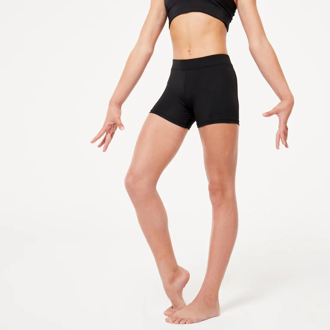 Short gym fille - basique noir