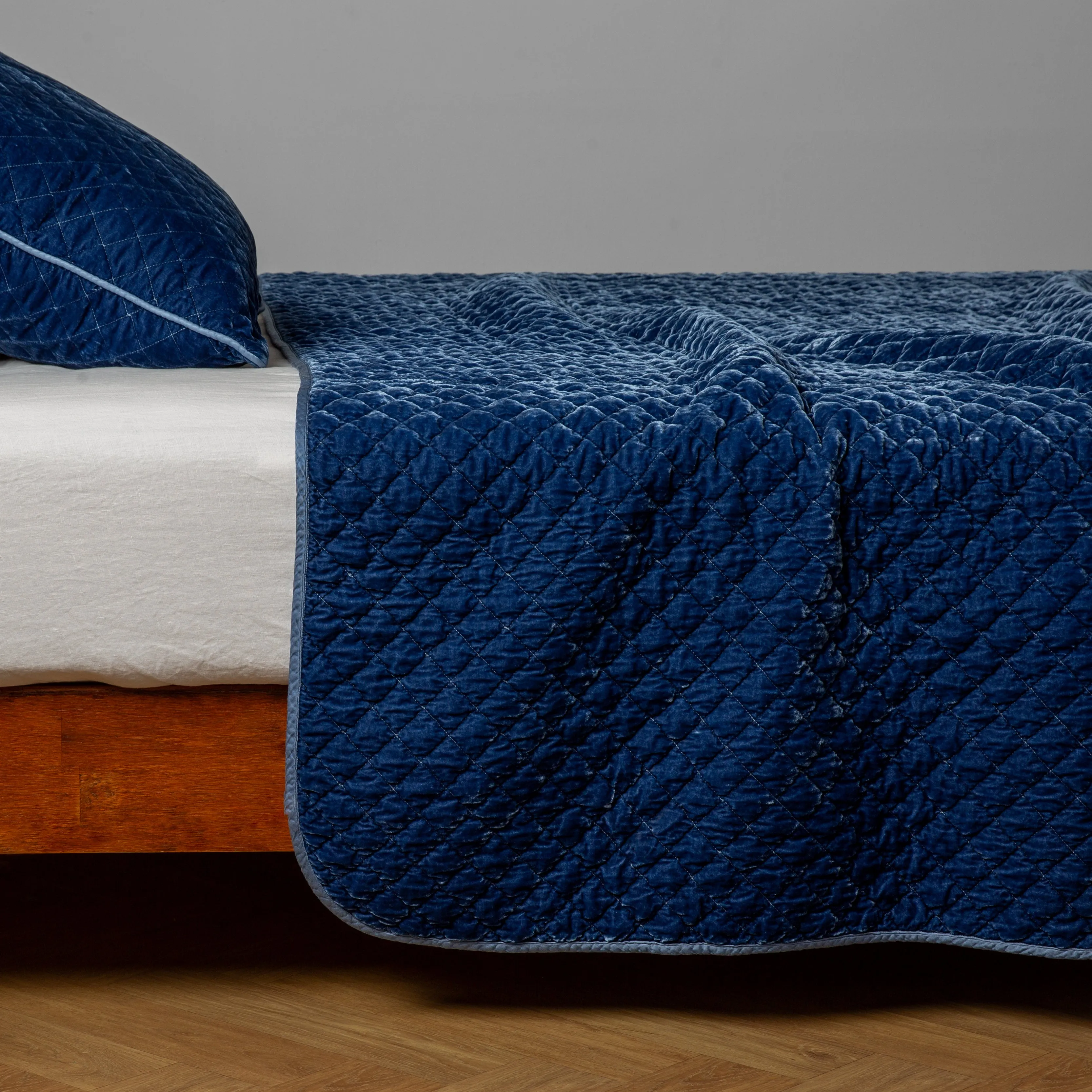 Silk Velvet Quilted Coverlet