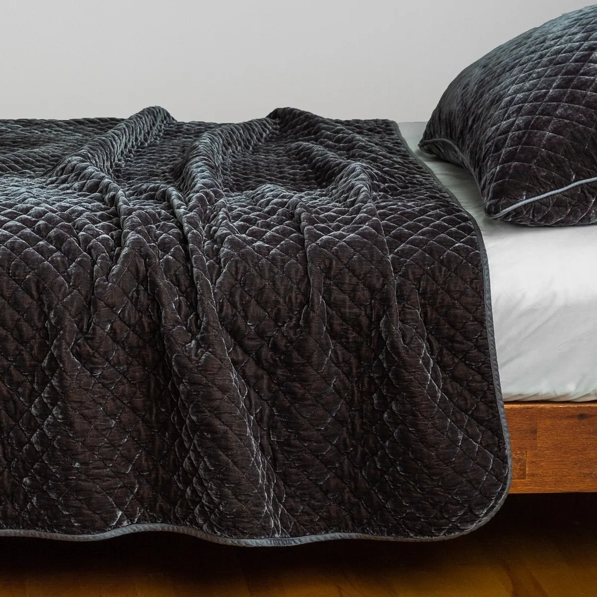 Silk Velvet Quilted Coverlet